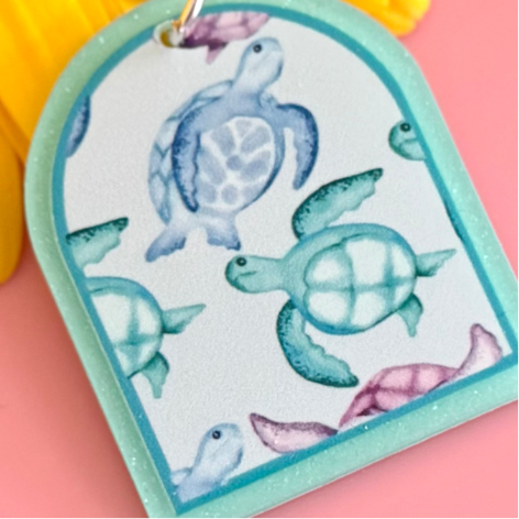 Turtle Swim Arch_Shaped keychains