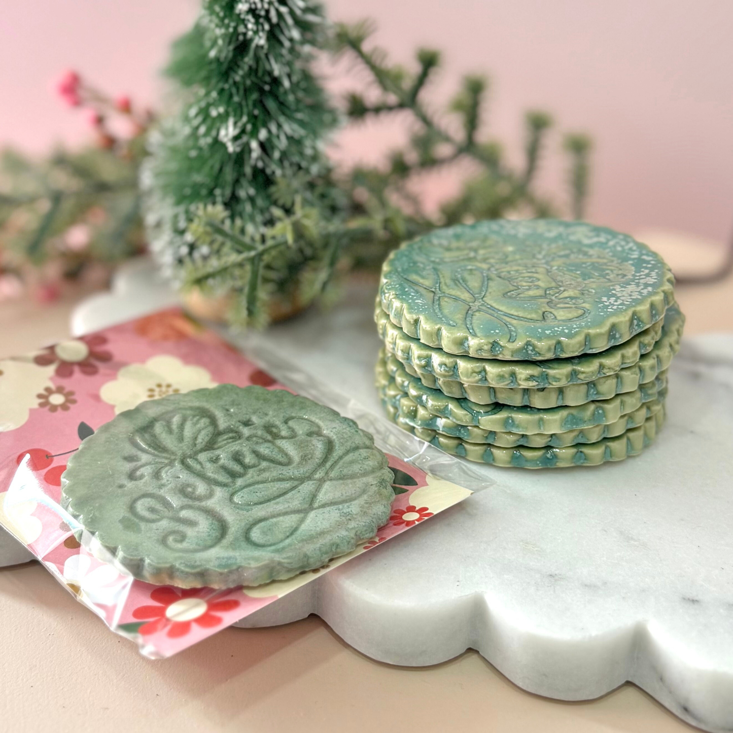 Believe coaster (Australian made) Eucalyptus