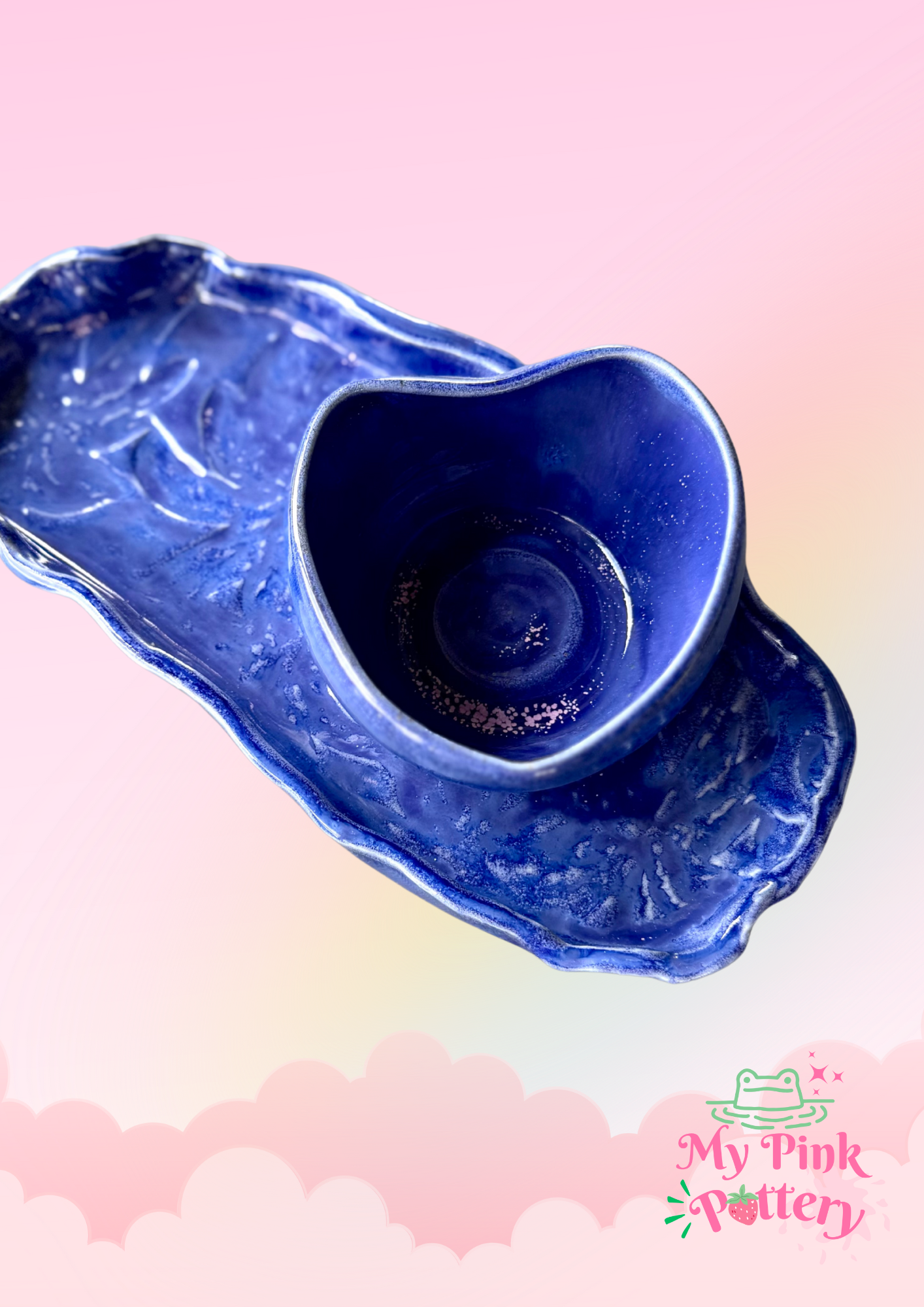 Platter_Blue textured