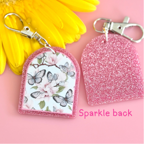 Butterfly Bloom Arch_Shaped keychains
