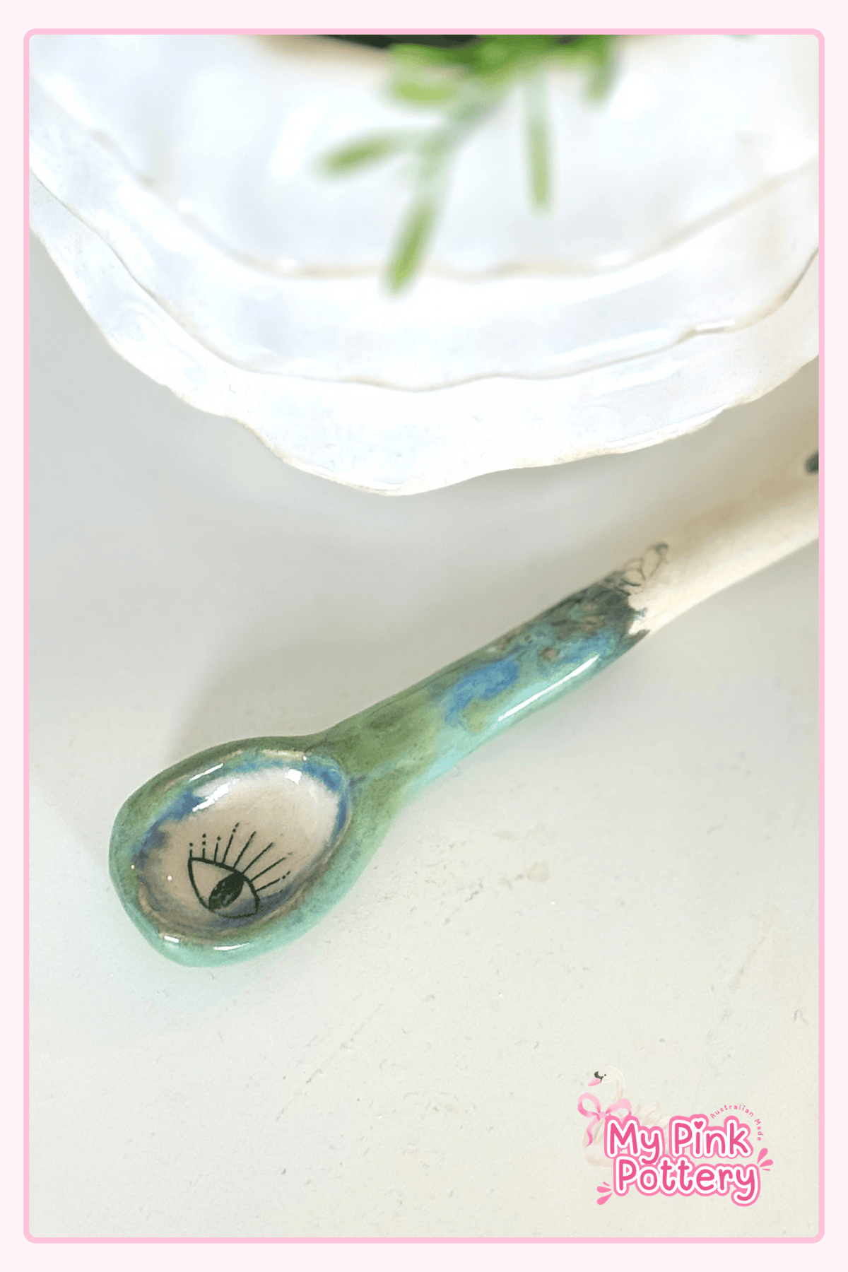 Eye to the soul Organic Stoneware Spoon