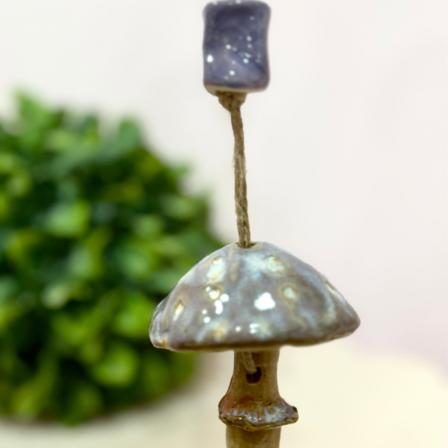 Wind Chimes_ Lavender stoneware Hanging muchie chime