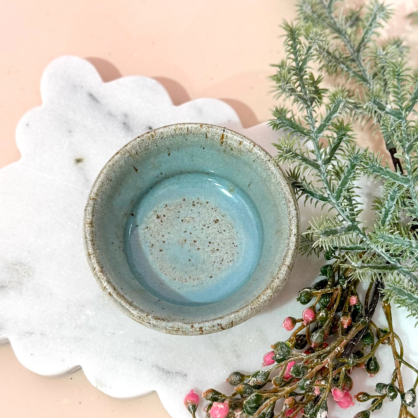 Robins Blue Egg small bowl with foot