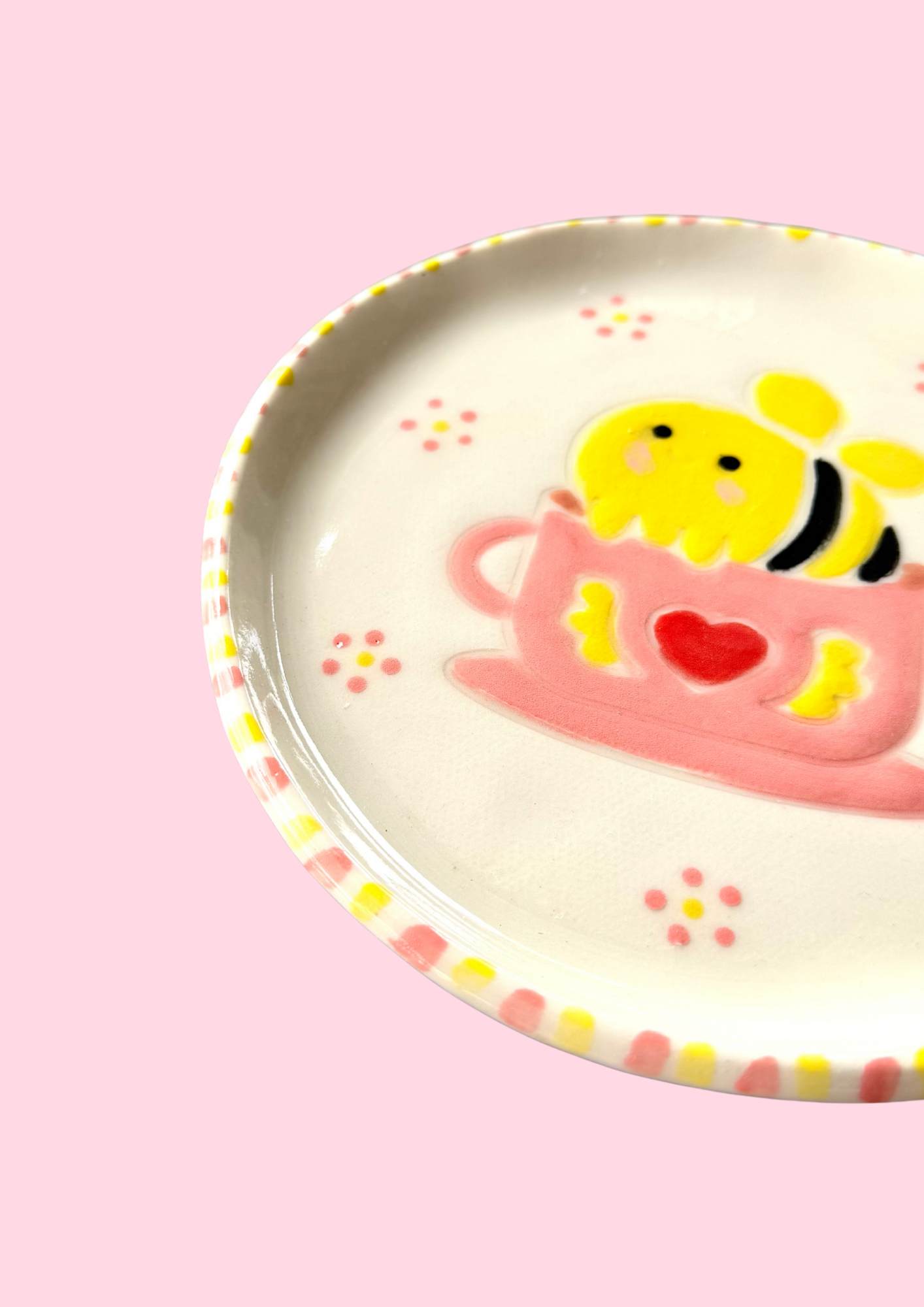 Tea cup Bee Plate