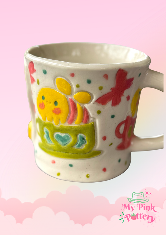 Bumble bee Beautiful_ Hand Made Jacket mug