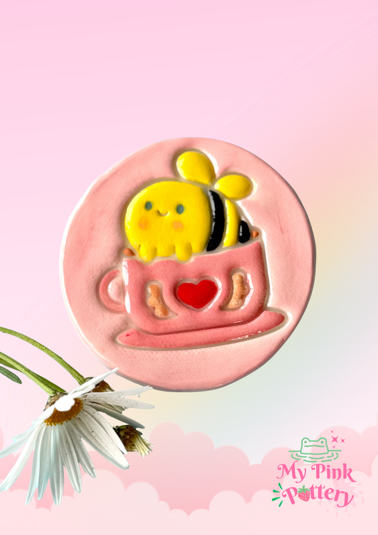 Pink Bee Coaster