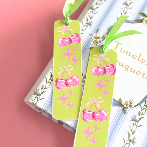 Cherry Sparkle_Ribbon Book Marks