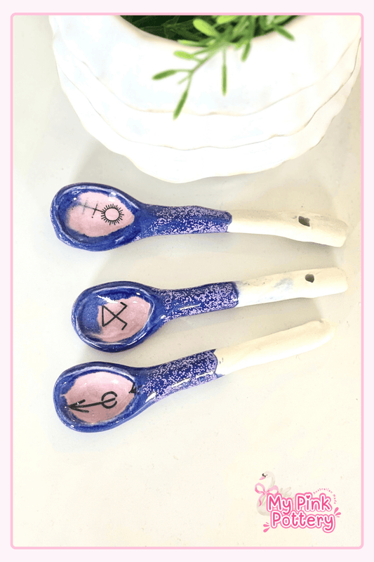 Mystery Symbol Organic Stoneware Spoon