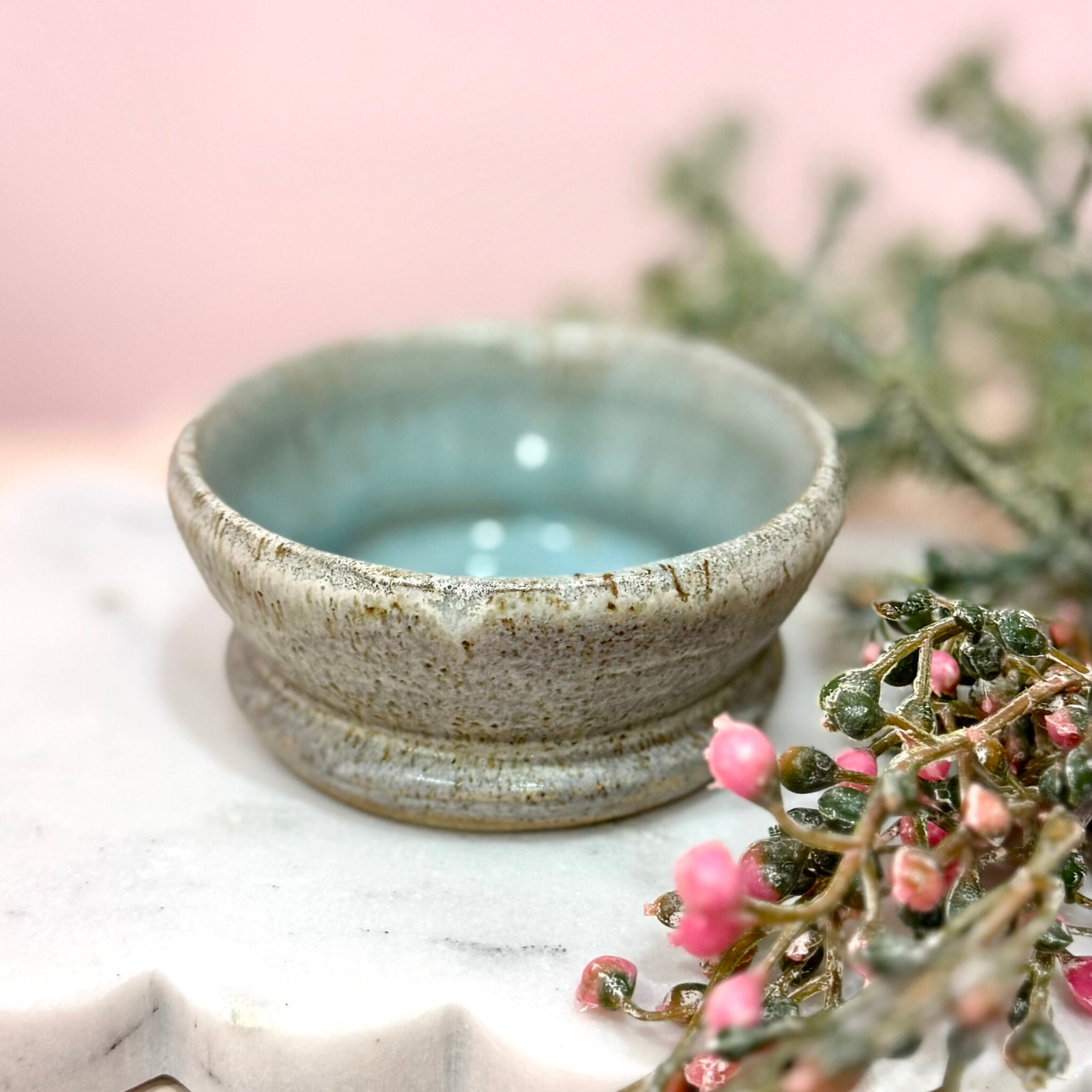 Robins Blue Egg  small bowl with foot
