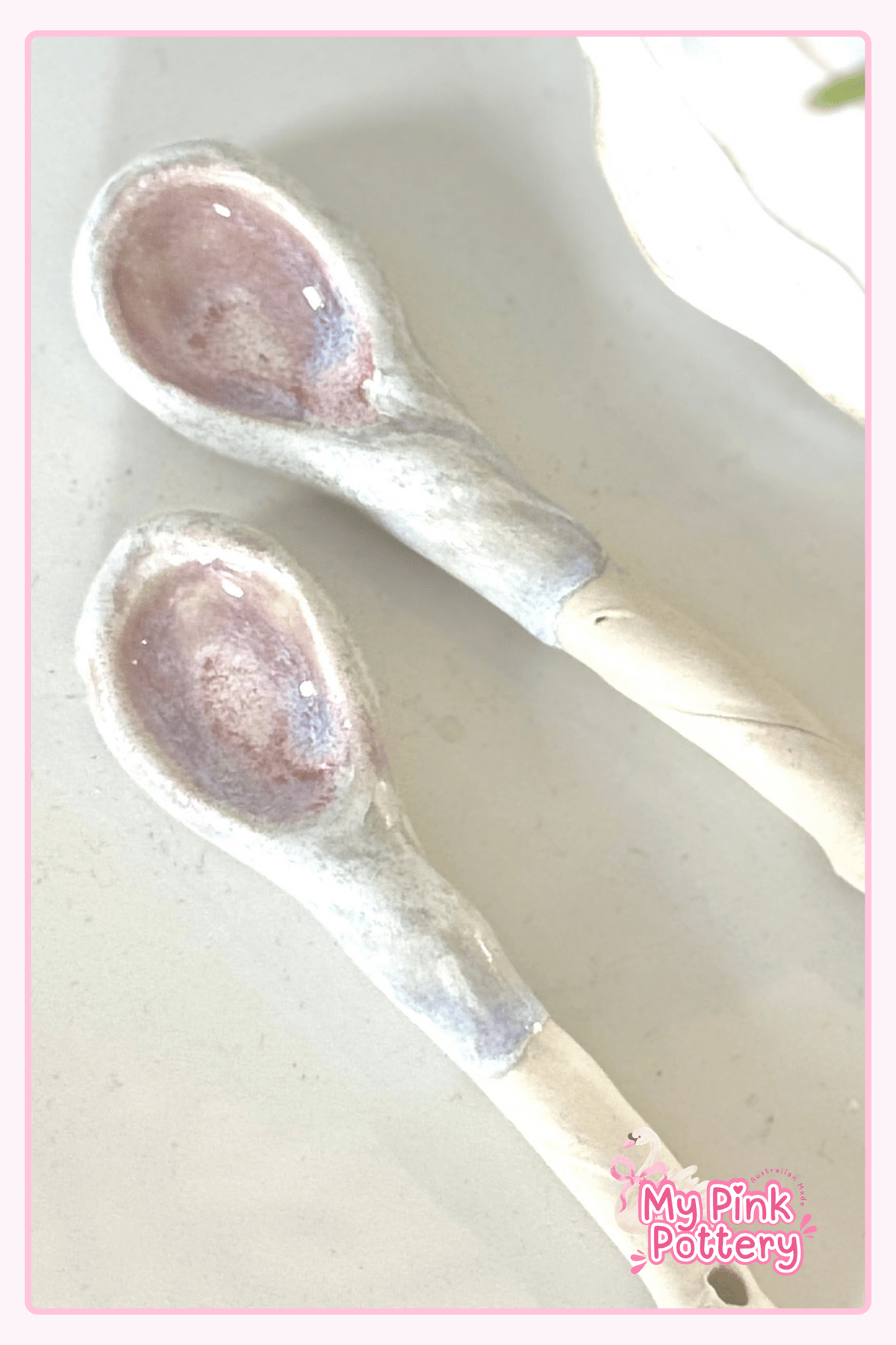 Rustic blue Organic Stoneware Spoon