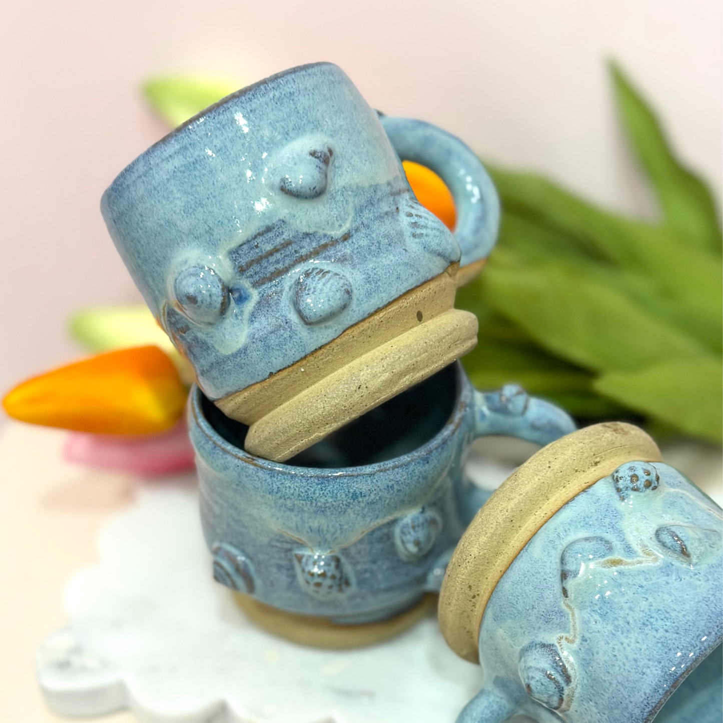 Sand and sea tide Mug_ Hand Made Stoneware mug