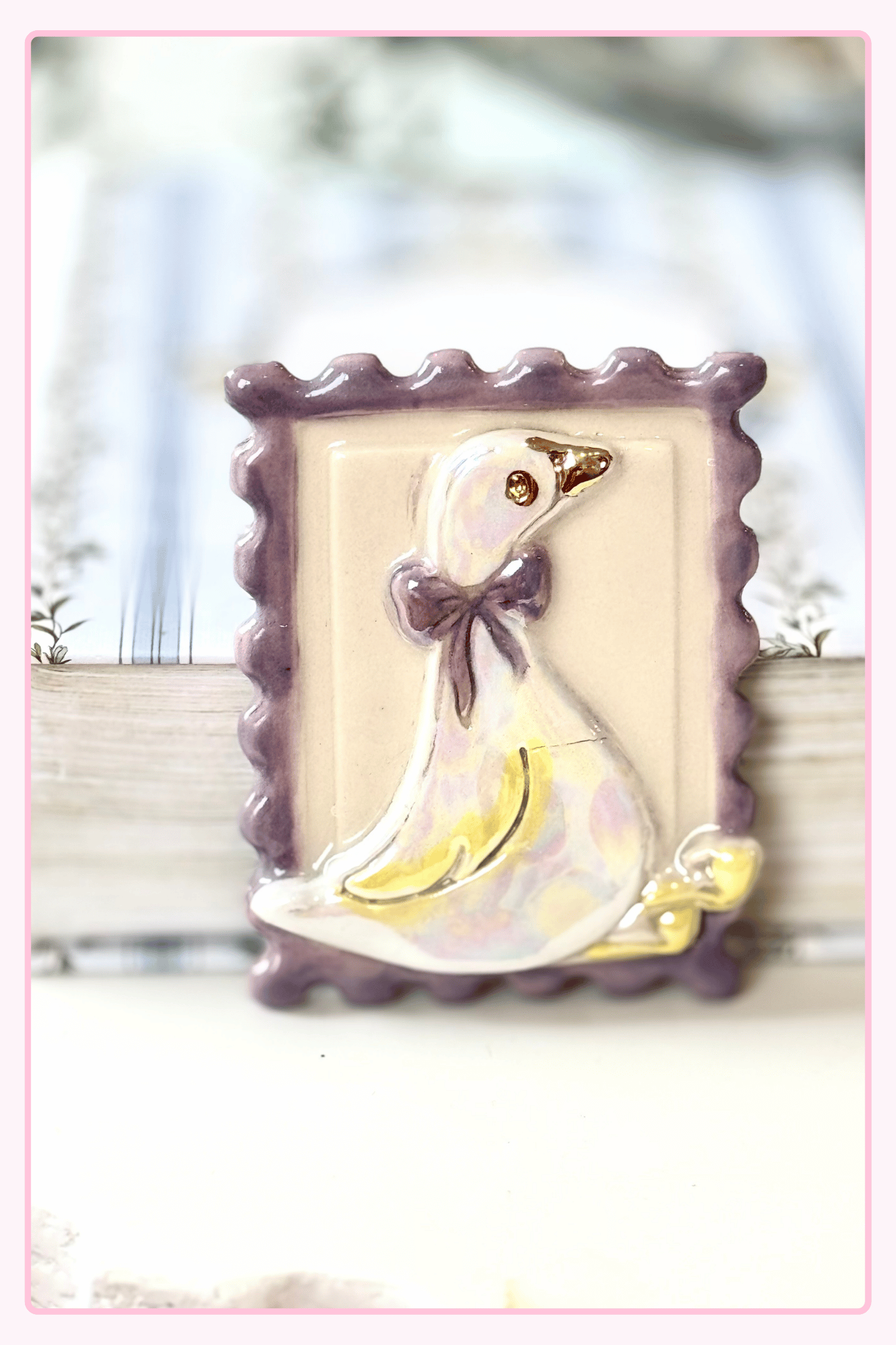 Goose Picnic_Cute decorative goose stamp book display