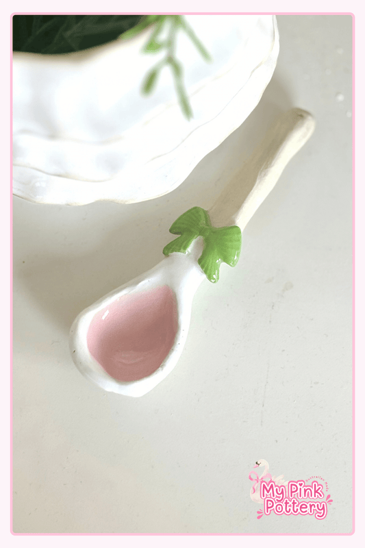 Green Bow Organic Stoneware Spoon