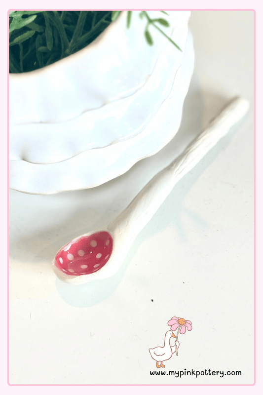 Red Mushie Organic Stoneware Spoon