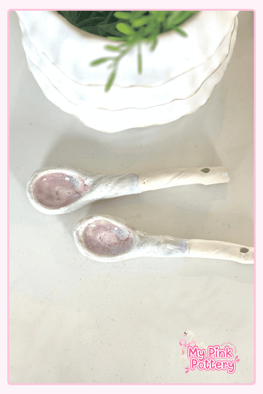 Rustic blue Organic Stoneware Spoon