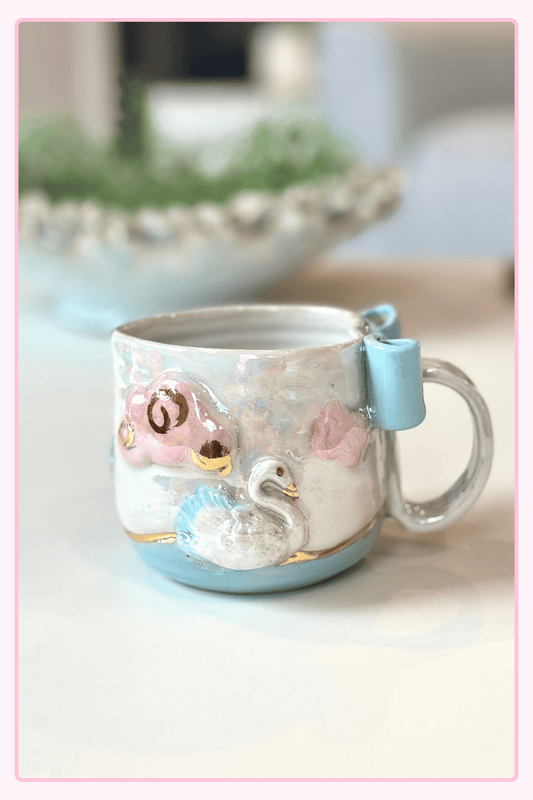 Swan Pond_Gold Swirl Mug