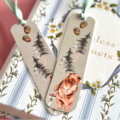 Teddy Bear Forrest_Ribbon Book Marks