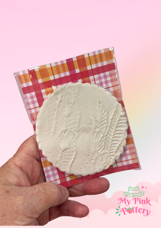 Peacock Feathers Coasters_Beach white